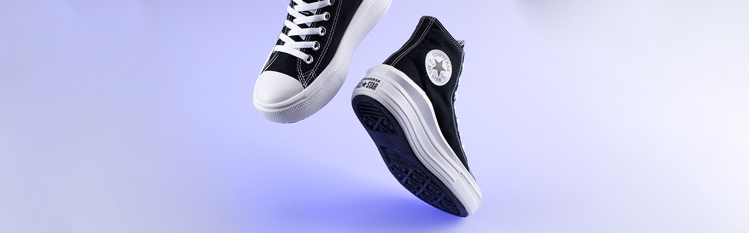 Tênis Converse All Star Move Cano Alto Plataforma PRETO/PRETO/BRANCO