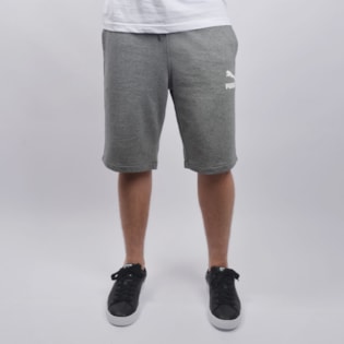 Bermuda Puma Masculina Bermuda Classics Logo Shorts TR Cinza 59525503 Bermuda Puma Masculina Bermuda Classics Logo Shorts TR Cinza 59525503