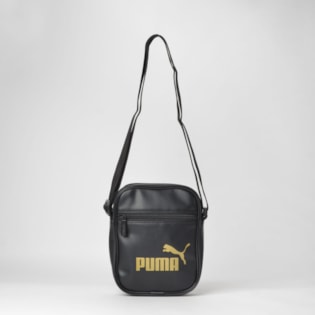 Bolsa Puma WMN Core Up Portable Black Gold 07673601 Bolsa Puma WMN Core Up Portable Black Gold 07673601