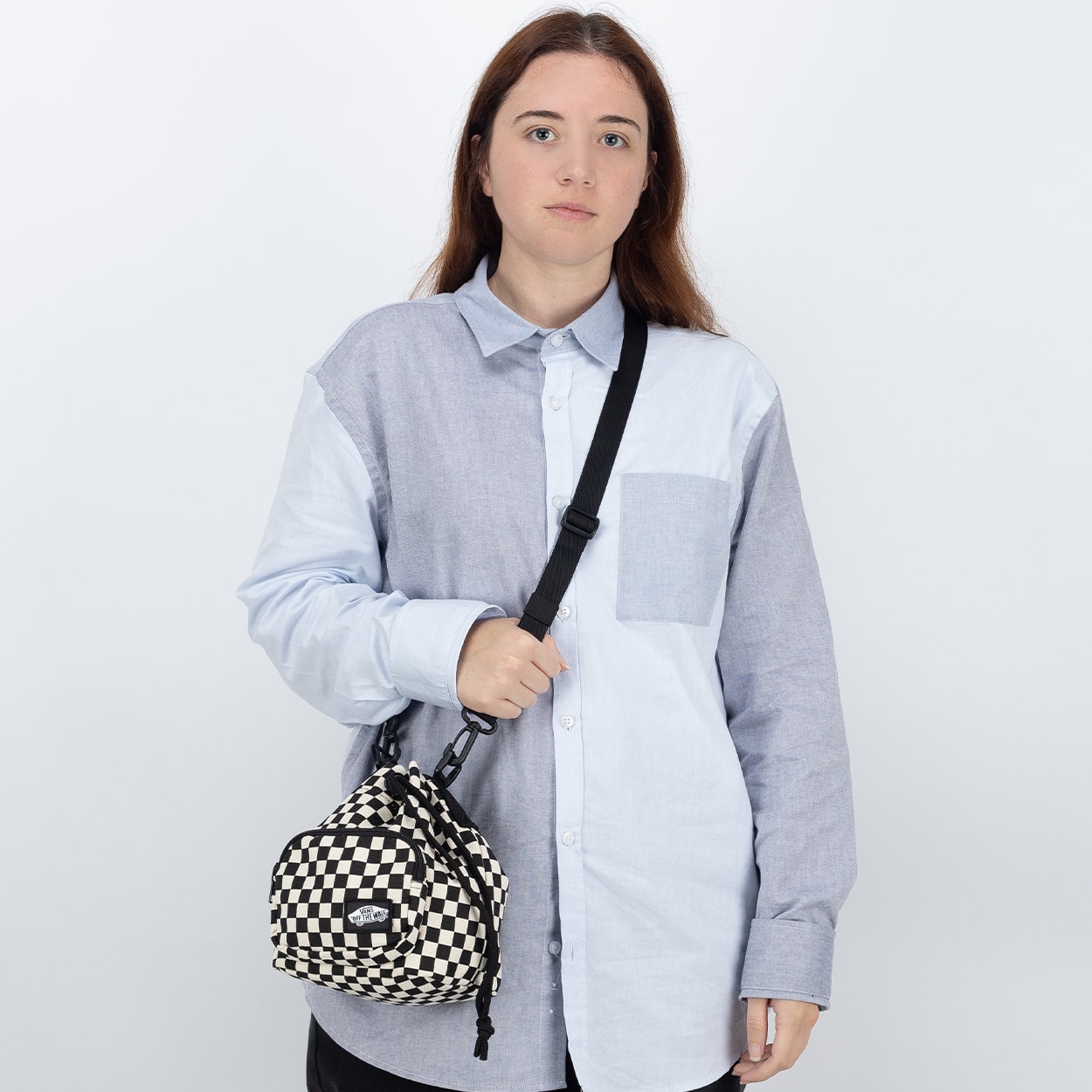 Bolsa Vans Abd Bucket Bag Black White VN000HE7Y28