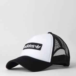 Boné Adidas Foam TRK BLK Preto Branco ED8056 Boné Adidas Foam TRK BLK Preto Branco ED8056