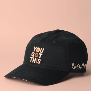 Boné Vans Feminino Breast Cancer Courtside You Got Black VN0A4CUKZTS Boné Vans Feminino Breast Cancer Courtside You Got Black VN0A4CUKZTS