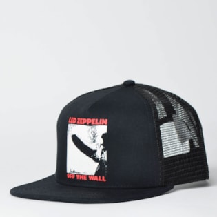 Boné Vans Led Zeppelin Trucker Black True White VN0A3IHHY28 Boné Vans Led Zeppelin Trucker Black True White VN0A3IHHY28