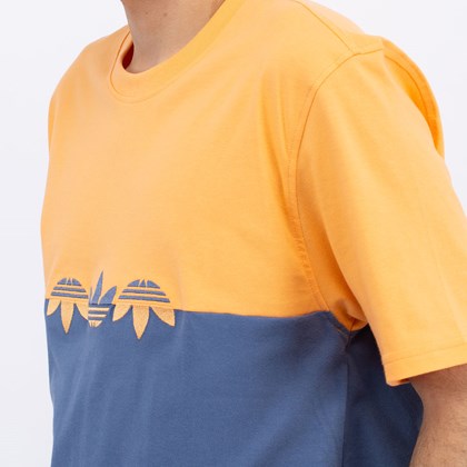 Camiseta adidas Adicolor Sliced Multi Trefoil Crew Blue Orange GN3509