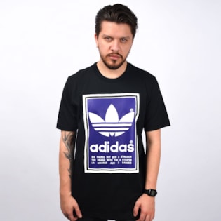 Camiseta Adidas Masculina Filled Label Preto ED6936 Camiseta Adidas Masculina Filled Label Preto ED6936