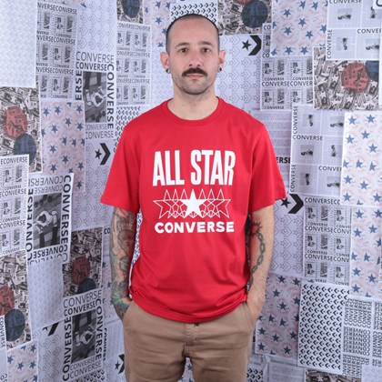 Camiseta Converse All Star SS Tee University Red 10018373-A09