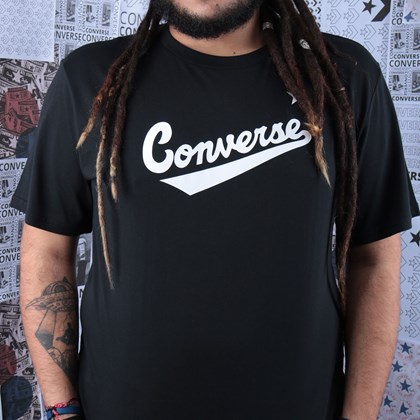 Camiseta Converse Center Front Logo Tee Black 10018235-A01