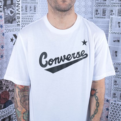 Camiseta Converse Center Front Logo Tee White 10018235-A02