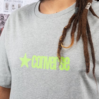 Camiseta Converse Retro Font Workmark SS Gray Vgh 10020528-A03