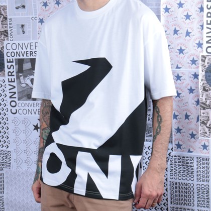 Camiseta Converse Star Chevron Icon Remix White+Black 10018381-A01