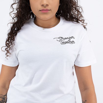 Camiseta Converse Stronger Together Relaxed White 10019569-A01