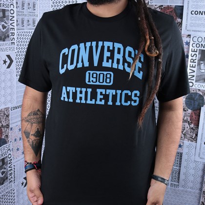 Camiseta Converse Varsity SS Tee Black 10019071-A01