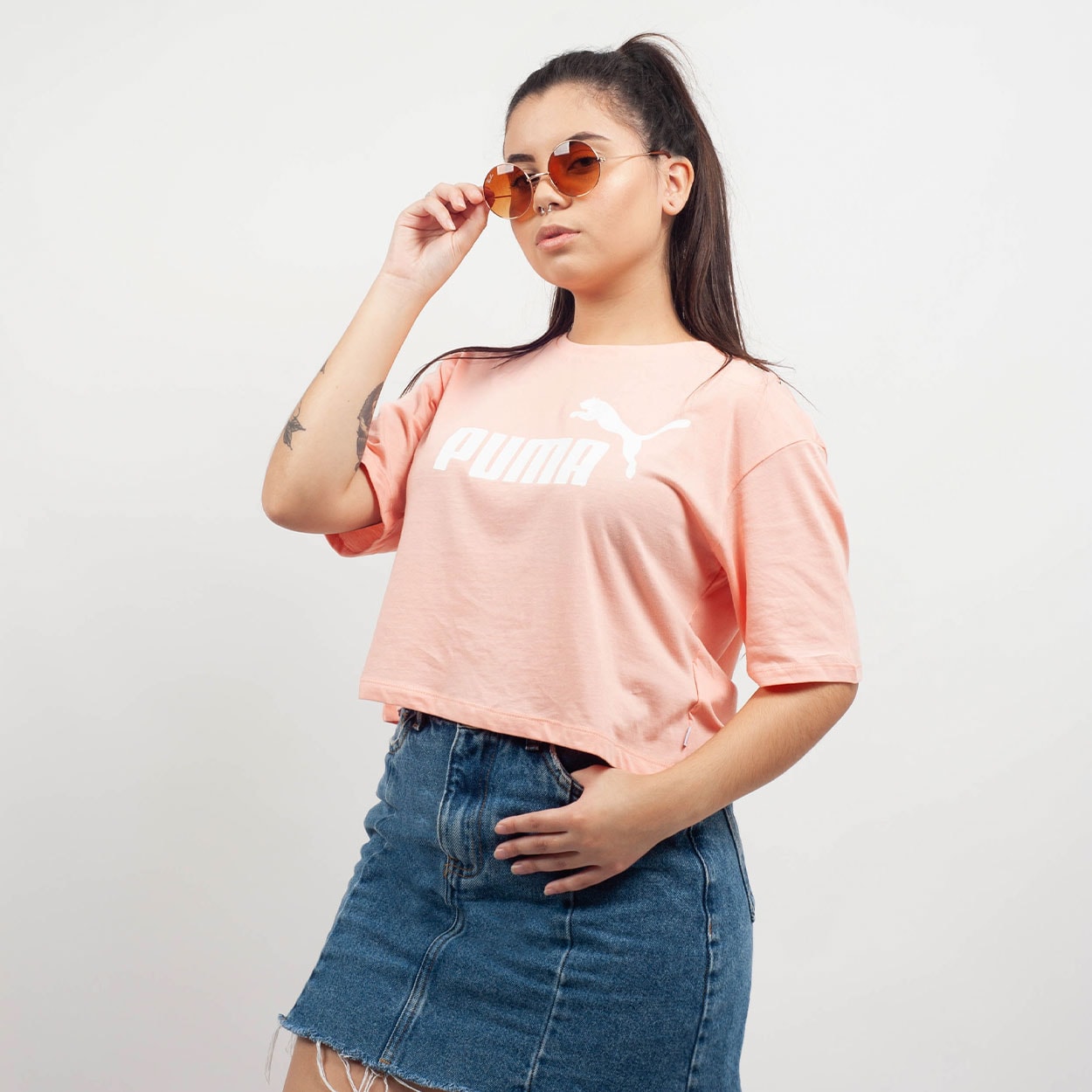 blusa puma feminina cropped