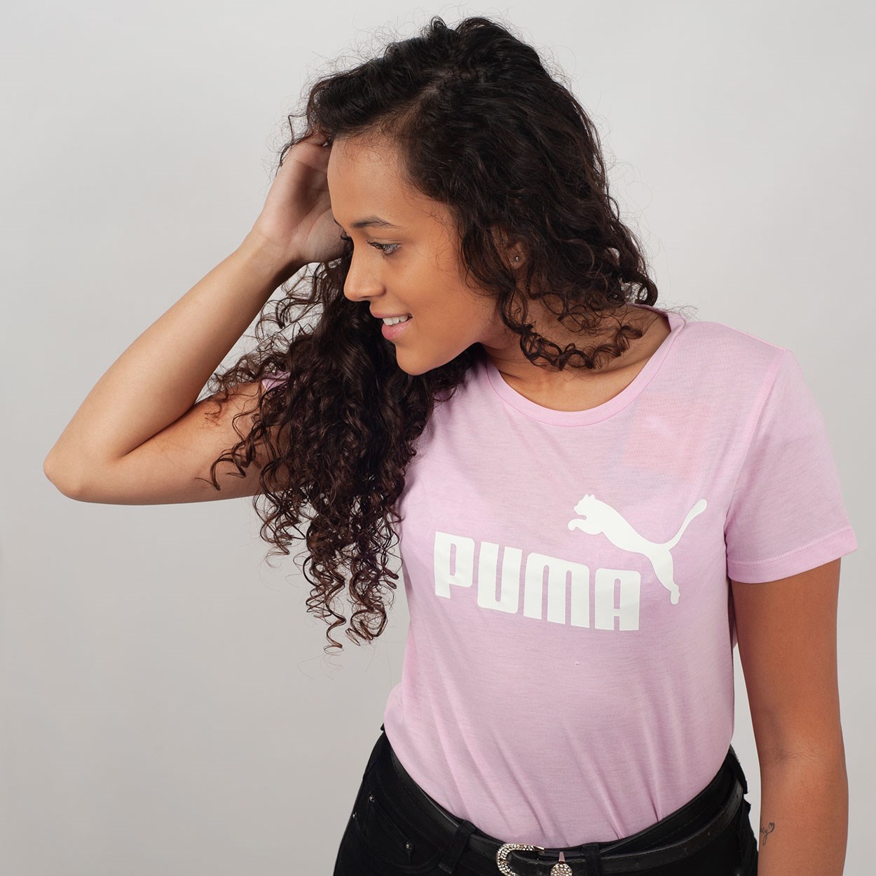 camiseta puma feminina rosa
