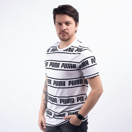 Camiseta Puma Masculina Amplified Tee White 58042702