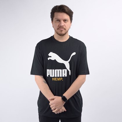Camiseta Puma Masculina Hemp Tee Black 59662001