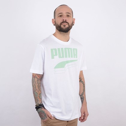 Camiseta Puma Masculina Rebel Bold Tee White Mist Green 58135662