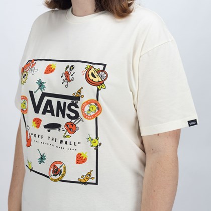 Camiseta Vans Classic Print Box Antique White VN0A5E7YBUT