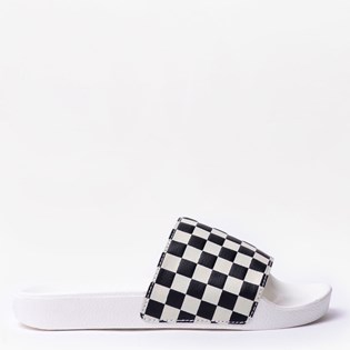 Chinelo Vans Slide On Feminino Checkerboard White Black VN0004LG27K Chinelo Vans Slide On Feminino Checkerboard White Black VN0004LG27K