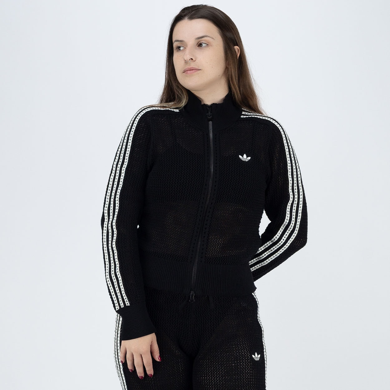 Jaqueta adidas Crochet TT Off White KC6496