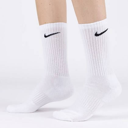 Meia Nike Everyday Cotton Cushioned Crew Kit 6 Pares White SX7666-100