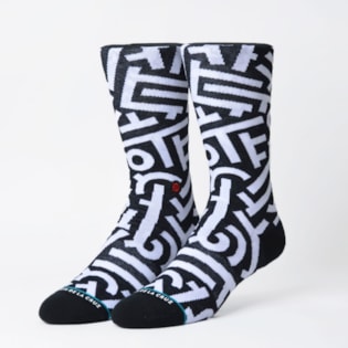 Meia Stance Aaron De La Cruz Mens Black M545D18AAR-BLK Meia Stance Aaron De La Cruz Mens Black M545D18AAR-BLK