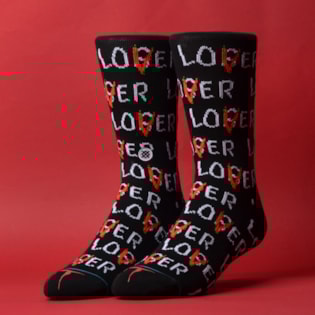 Meia Stance IT Lover Loser Black M558C19LOV-BLK Meia Stance IT Lover Loser Black M558C19LOV-BLK