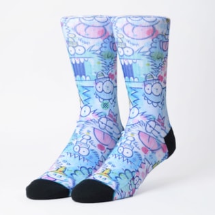 Meia Stance Kevin Lyons Watercolor Blue M556D18KLW-BLU Meia Stance Kevin Lyons Watercolor Blue M556D18KLW-BLU