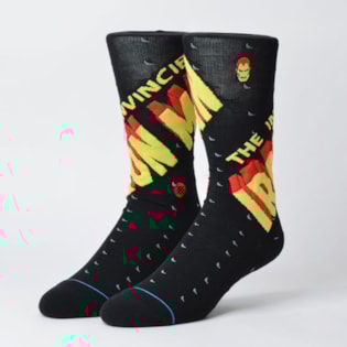 Meia Stance Marvel Invincible Iron Man Black M546D18INV-BLK Meia Stance Marvel Invincible Iron Man Black M546D18INV-BLK