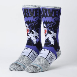 Meia Stance Marvel Venon Comic Grey M546D18VEC-GRY Meia Stance Marvel Venon Comic Grey M546D18VEC-GRY