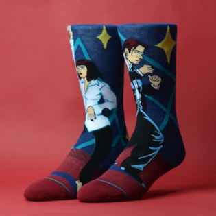 Meia Stance Quentin Tarantino Pulp Fiction I Want To Dance Red U545C19IWT-RED Meia Stance Quentin Tarantino Pulp Fiction I Want To Dance Red U545C19IWT-RED