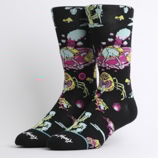 Meia Stance Rick And Morty Crash Landing Black M545A19CRA-BLK Meia Stance Rick And Morty Crash Landing Black M545A19CRA-BLK