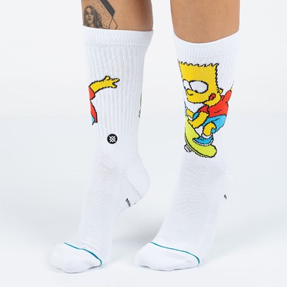Meia Stance The Simpsons Bart Infiknit White A556A22BAR-WHT
