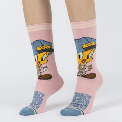 Meia Stance X Looney Tunes Tweety Crew Pink A545C24TWE-PNK