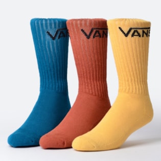 Meia Vans Classic Crew Kit 3 Pares Corsair VN000XSEYDW Meia Vans Classic Crew Kit 3 Pares Corsair VN000XSEYDW