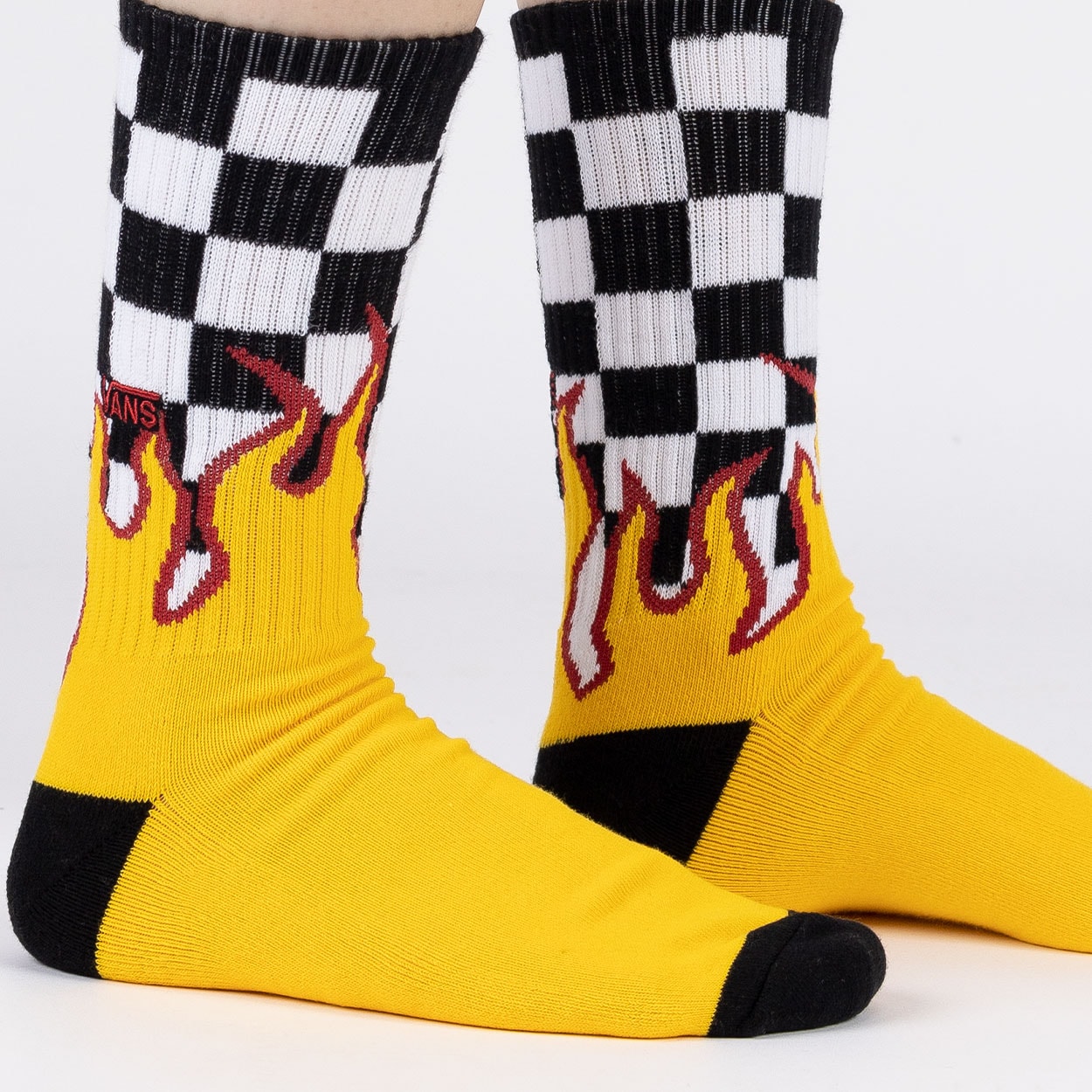 flame socks with vans