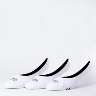 Meia Vans Girly No Show Kit 3 Pares White Black VN0A33TLYB2 Meia Vans Girly No Show Kit 3 Pares White Black VN0A33TLYB2