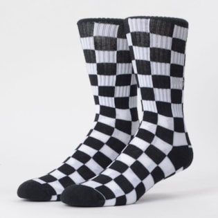 Meia Vans Masculina Checkerboard Crew II Black VN0A4A5WHU0 Meia Vans Masculina Checkerboard Crew II Black VN0A4A5WHU0