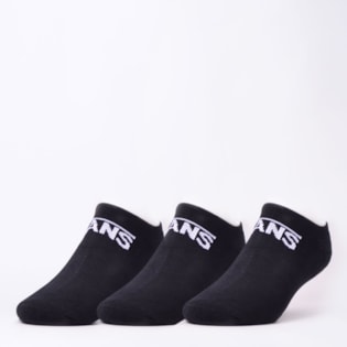 Meia Vans Masculina Classic Kick Kit 3 Pares Black VNB00XS8BLK Meia Vans Masculina Classic Kick Kit 3 Pares Black VNB00XS8BLK