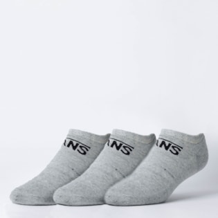 Meia Vans Masculina Classic Kick Kit 3 Pares Heather Grey VNB00XS8HTG Meia Vans Masculina Classic Kick Kit 3 Pares Heather Grey VNB00XS8HTG