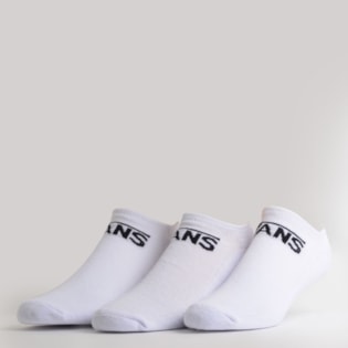 Meia Vans Masculina Classic Kick Kit 3 Pares White VN0A4A5SWHT Meia Vans Masculina Classic Kick Kit 3 Pares White VN0A4A5SWHT