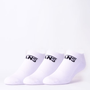 Meia Vans Masculina Classic Kick Kit 3 Pares White VNB00XS8WHT Meia Vans Masculina Classic Kick Kit 3 Pares White VNB00XS8WHT
