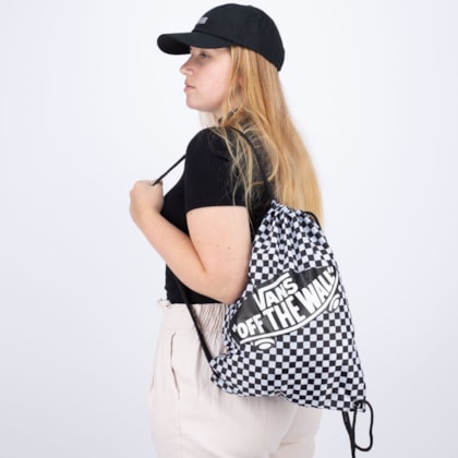 Mini Mochila Vans Benched Bag Black White Checkerboard VN000SUF56M