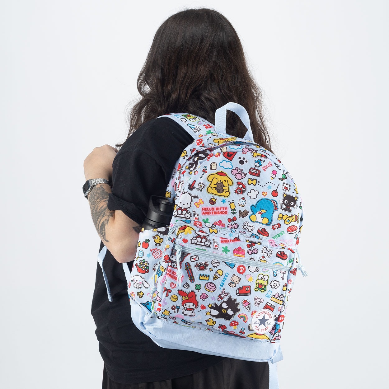 Mochila Converse Hello Kitty Go 2 White Light Grey WA5874W6A