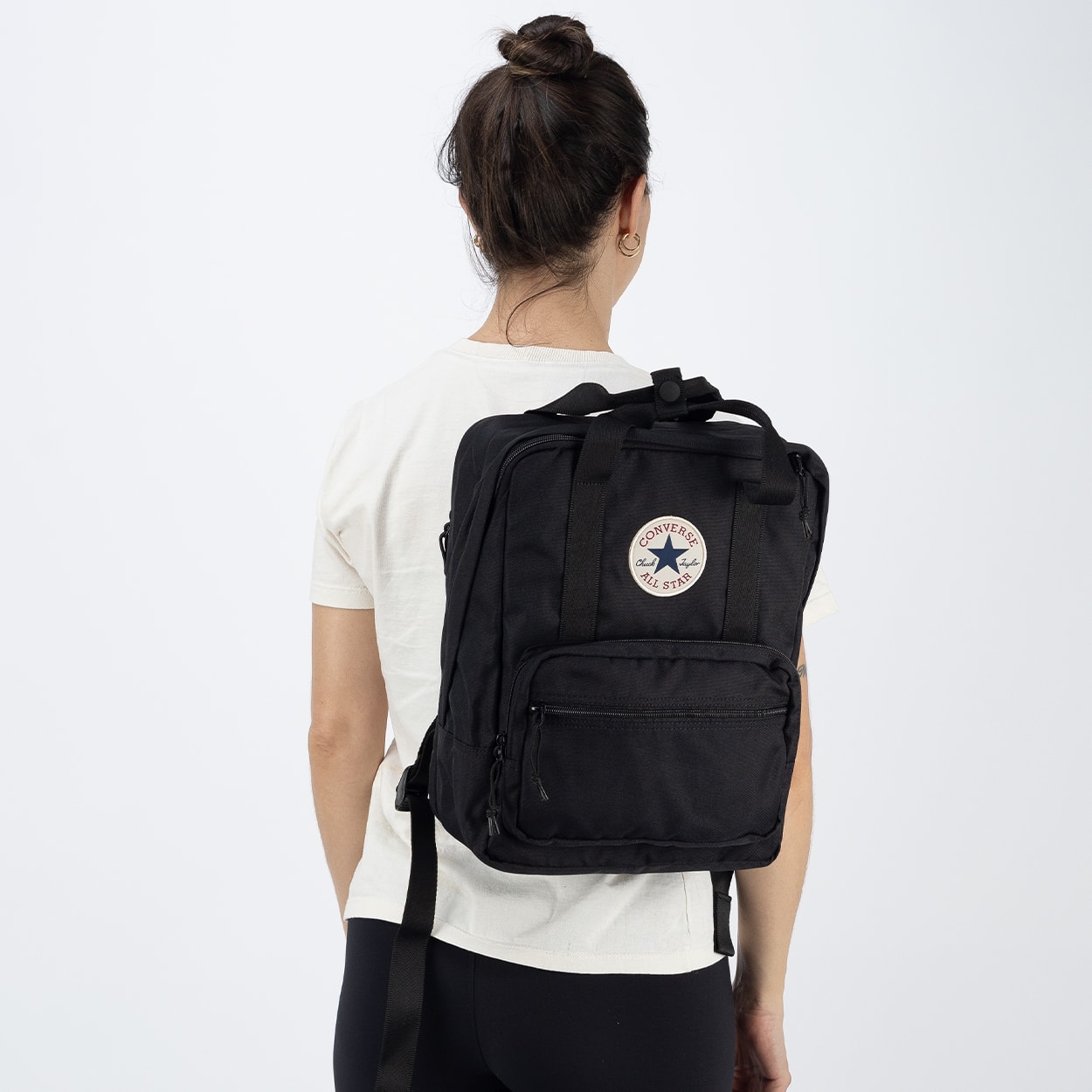 Mochila Converse Small Square Backpack Black 10027893-A01