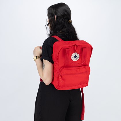 Mochila Converse Small Square Backpack Red 10026013-A06