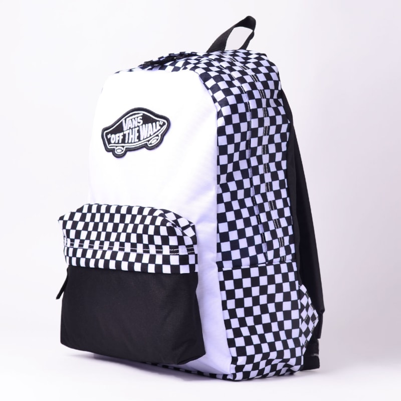 Mochila Vans Realm Backpack Black White Checkerboard VN000NZ056M Loja