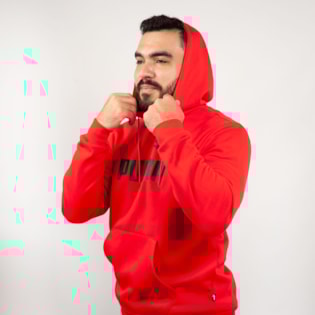 Moletom Puma Capuz ESS Hoody FL Big Logo Vermelho 85174305 Moletom Puma Capuz ESS Hoody FL Big Logo Vermelho 85174305