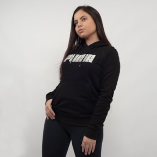 Moletom Puma Feminino Capuz Graphic Hoody Preto 85467123 Moletom Puma Feminino Capuz Graphic Hoody Preto 85467123