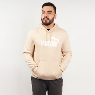 Moletom Puma Masculino Capuz ESS Hoody FL Bege 85242241 Moletom Puma Masculino Capuz ESS Hoody FL Bege 85242241